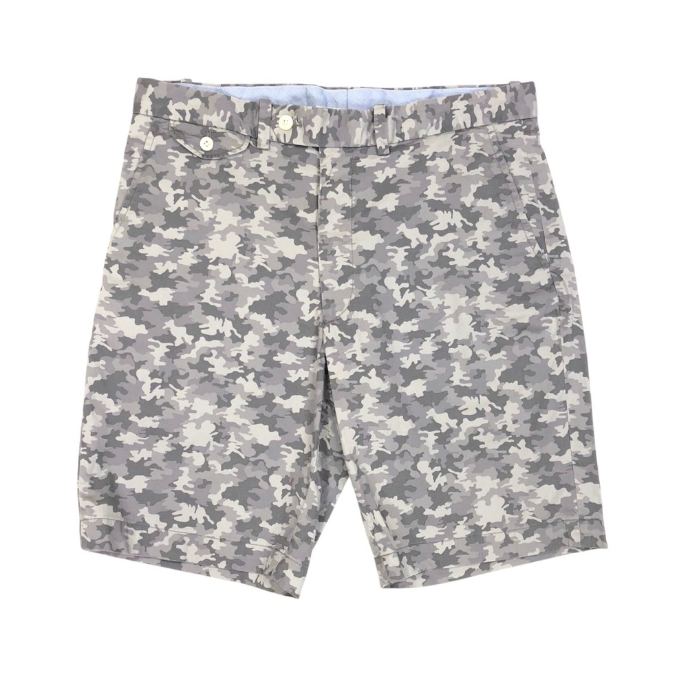 Polo Golf Ralph Lauren Camo Chino Shorts Men's Size 32 Gray 9" Inseam Flat Front